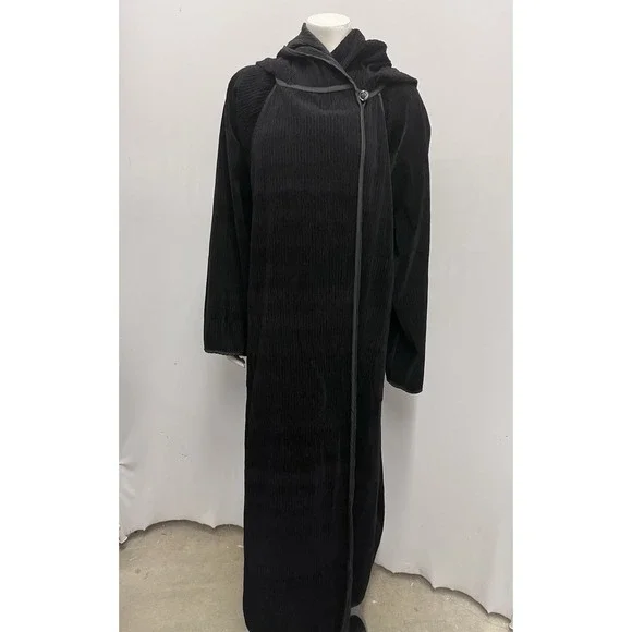 Mycra Pan One Reversible Coat Black Hood Artsy Style Size 1 - S/M Fits Large L - Picture 6 of 12